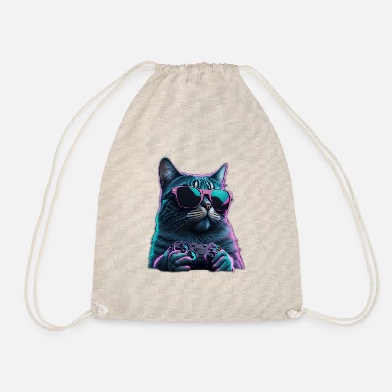 Gaming cat - Turnbeutel - Natur