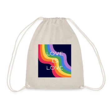 Love is Love. Rainbow design. - Drawstring Bag - nature - Front