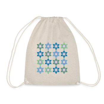 Star Scape Geometric Pattern - Drawstring Bag - nature - Front