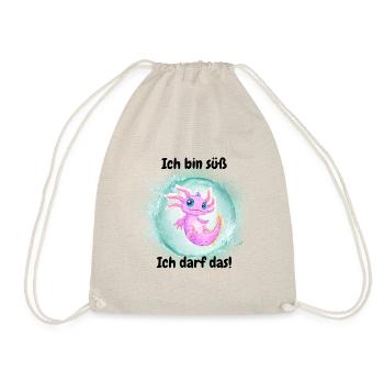 Ich bin süß, ich darf das! - Turnbeutel - Natur - Vorne
