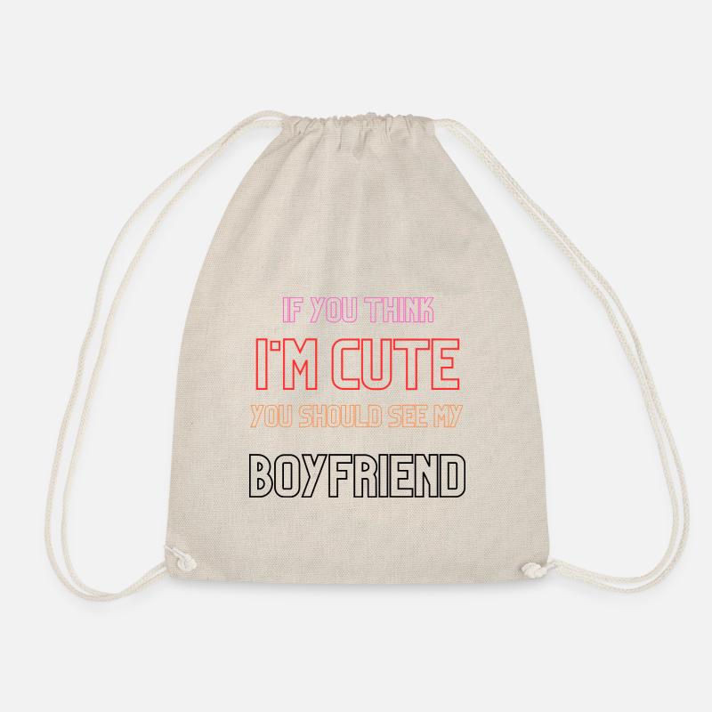 I'm cute - Drawstring Bag - nature