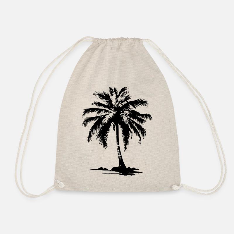 Palme Insel Symbol - Turnbeutel - Natur
