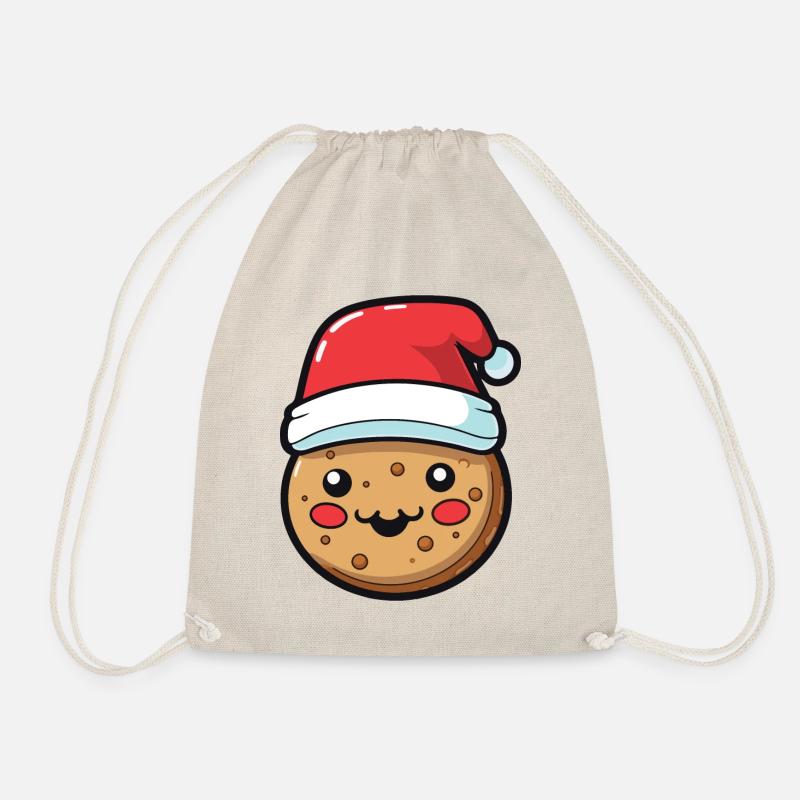 Biscuit Christmas Comic - Drawstring Bag - nature