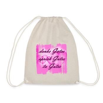 think good 1 - Drawstring Bag - nature - Front