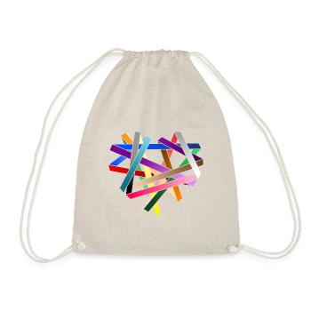 LOVE - wrapped criss-cross - Drawstring Bag - nature - Front