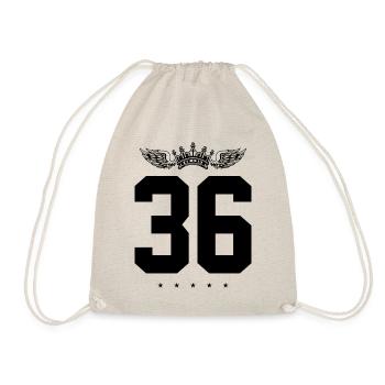 36 Number crown - Drawstring Bag - nature - Front