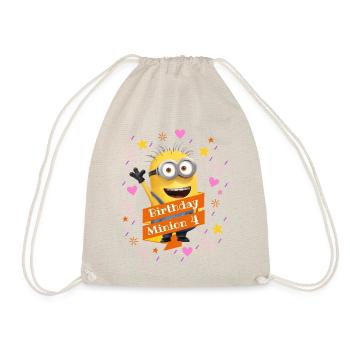 Minions Birthday Minion 4 - Drawstring Bag - nature - Front