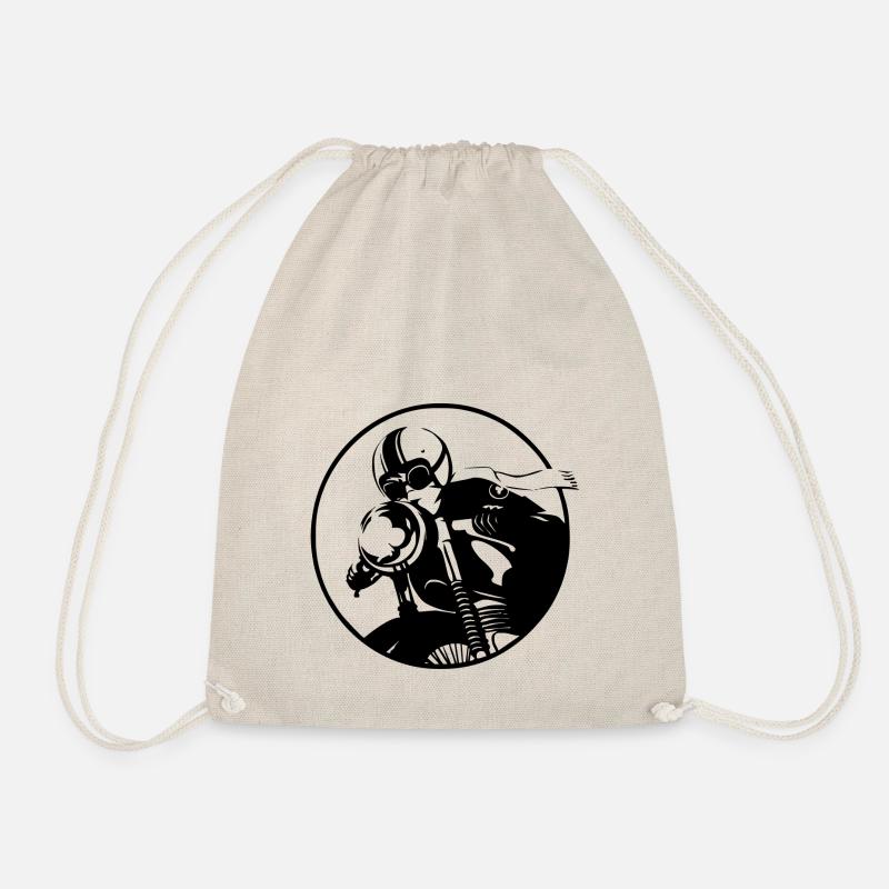 Vintage Old School Biker - Turnbeutel - Natur