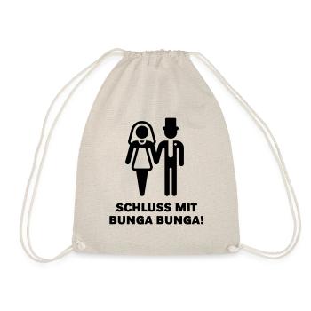 Schluss mit Bunga Bunga! (Hochzeit / Heirat) - Turnbeutel - Natur - Vorne