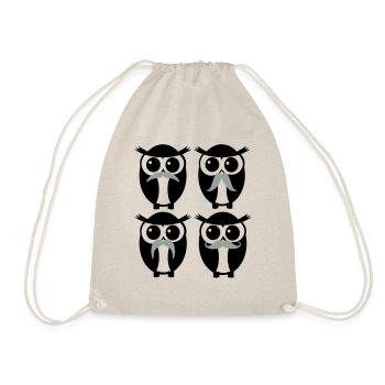 Moustache Owl - Turnbeutel - Natur - Vorne