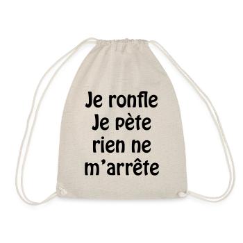 Je ronfle... - Sac de sport léger - nature - Devant