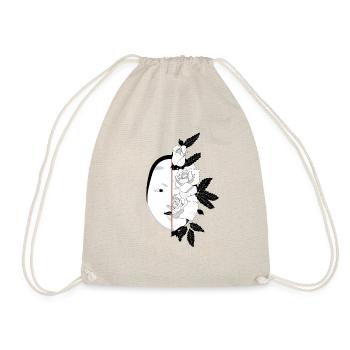 JAPAN MASK - Drawstring Bag - nature - Front