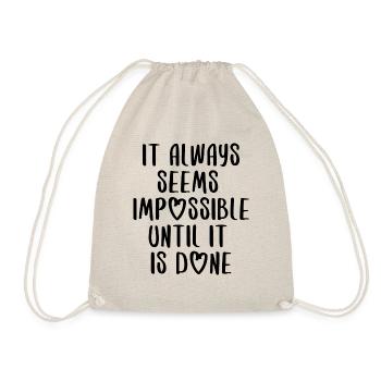 citations citation motivation inspiration impossible - Sac de sport léger - nature - Devant