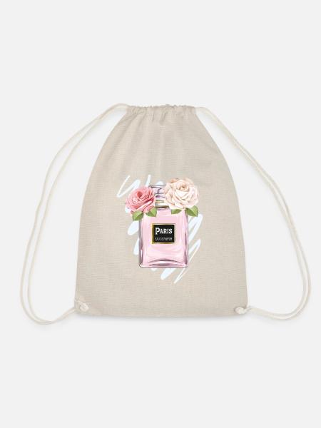 Flacon de parfum avec des roses aquarelles - Sac de sport léger - nature