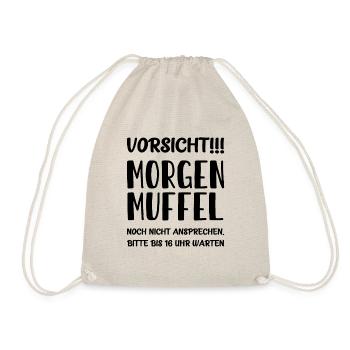 Morgenmuffel - Noch nicht ansprechen Bitte warten - Turnbeutel - Natur - Vorne