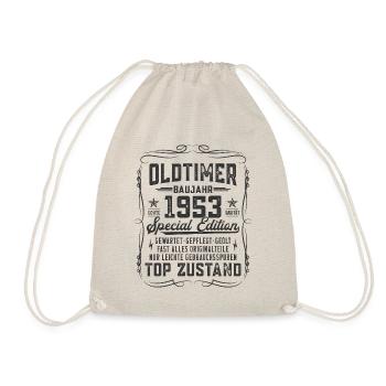 Classic car year 1953 vintage birthday gift - Drawstring Bag - nature - Front