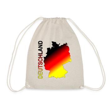Deutschland Karte Schrift - Turnbeutel - Natur - Vorne