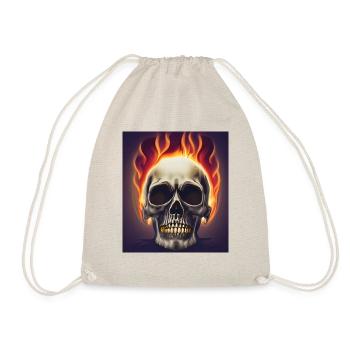 Skull fire - Drawstring Bag - nature - Front