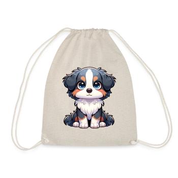 Illustration numérique de berger australien mignon - Sac de sport léger - nature - Devant