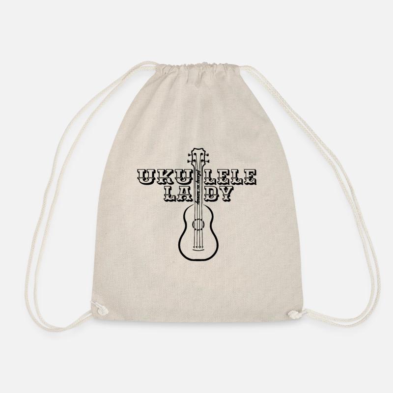 Ukulele Lady - Drawstring Bag - nature