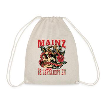 Mainz Frau Geschenk es eskaliert eh Mainz Frauen - Turnbeutel - Natur - Vorne
