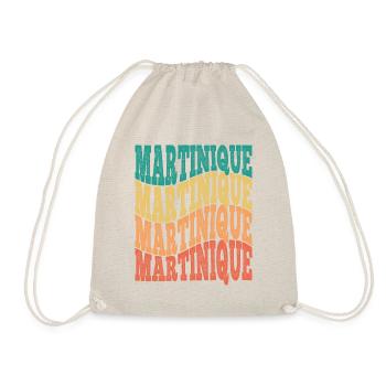 schöne originelle Geschenkidee aus Martinique - Turnbeutel - Natur - Vorne