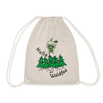 Lustige Fee im Wald Waldfee (b) - Turnbeutel - Natur - Vorne