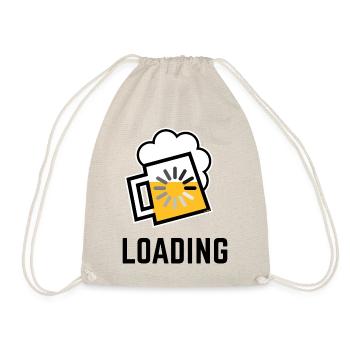 Bier Loading (Bier Wird Geladen / Positiv / \) - Turnbeutel - Natur - Vorne