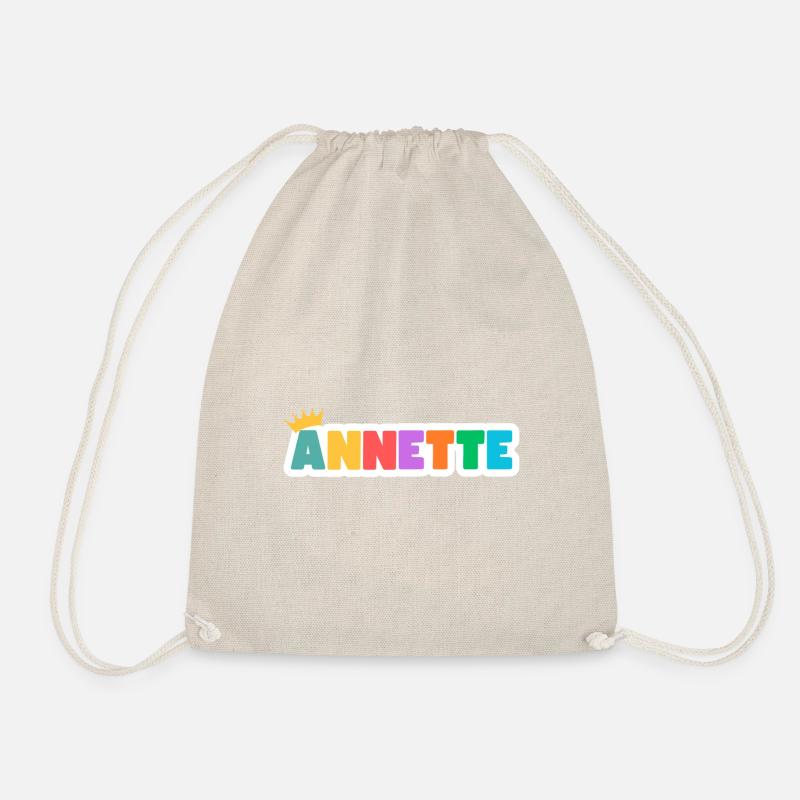 Annette! Personalisierbar - Turnbeutel - Natur