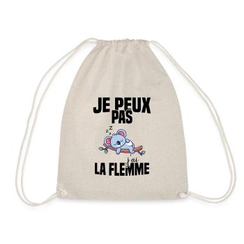 Je Peux Pas J'ai La Flemme - Sac de sport léger - nature - Devant