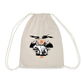 Bear in nature - Drawstring Bag - nature - Front