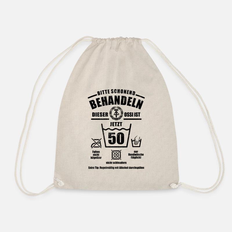 Ossi Schonend behandeln - 50. Geburtstag Geschenk - Turnbeutel - Natur