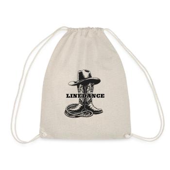Linedance Linedancing Country Fan - Free Gift - Drawstring Bag - nature - Front