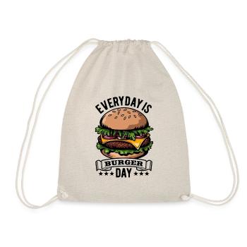 Everyday is Burger Day - Fast Food - Delicious - Drawstring Bag - nature - Front
