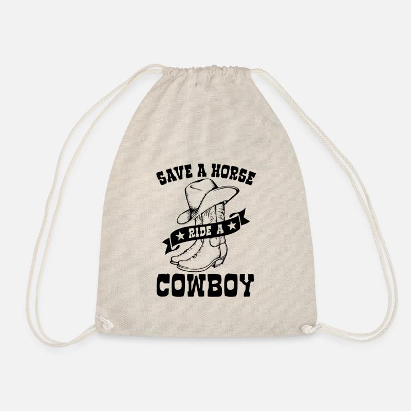 Save A Horse, Ride A Cowboy - Spruch - Turnbeutel - Natur
