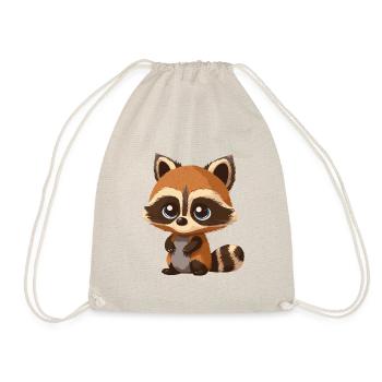 small raccoon - Drawstring Bag - nature - Front
