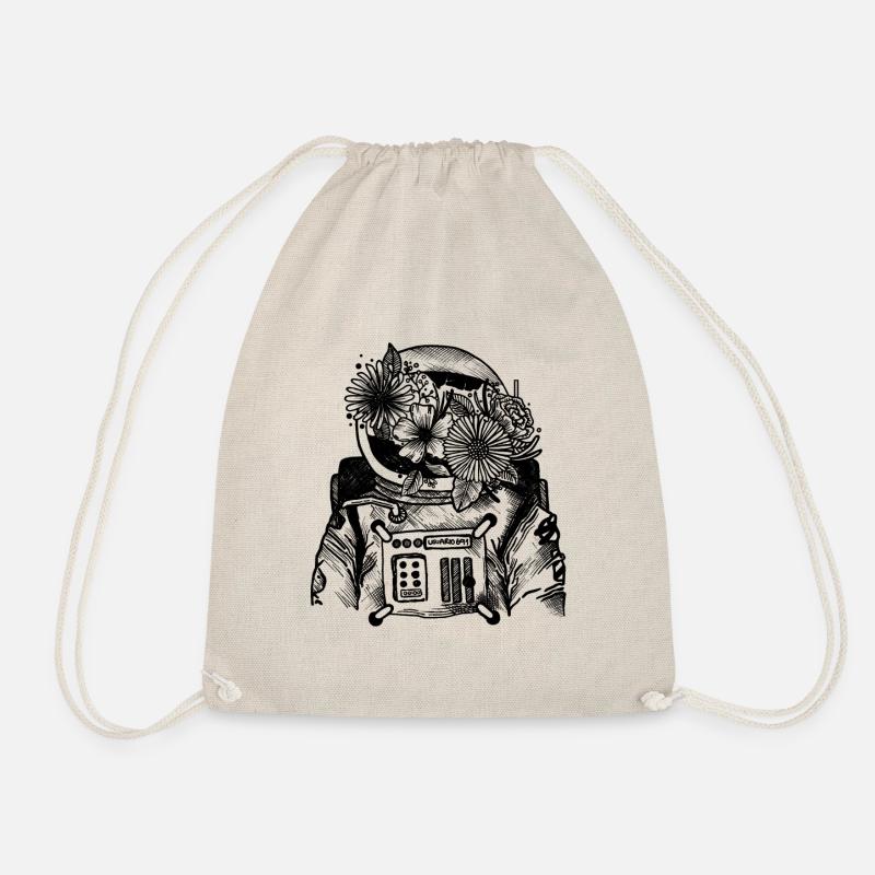 Astronaut mit Blumen - Turnbeutel - Natur