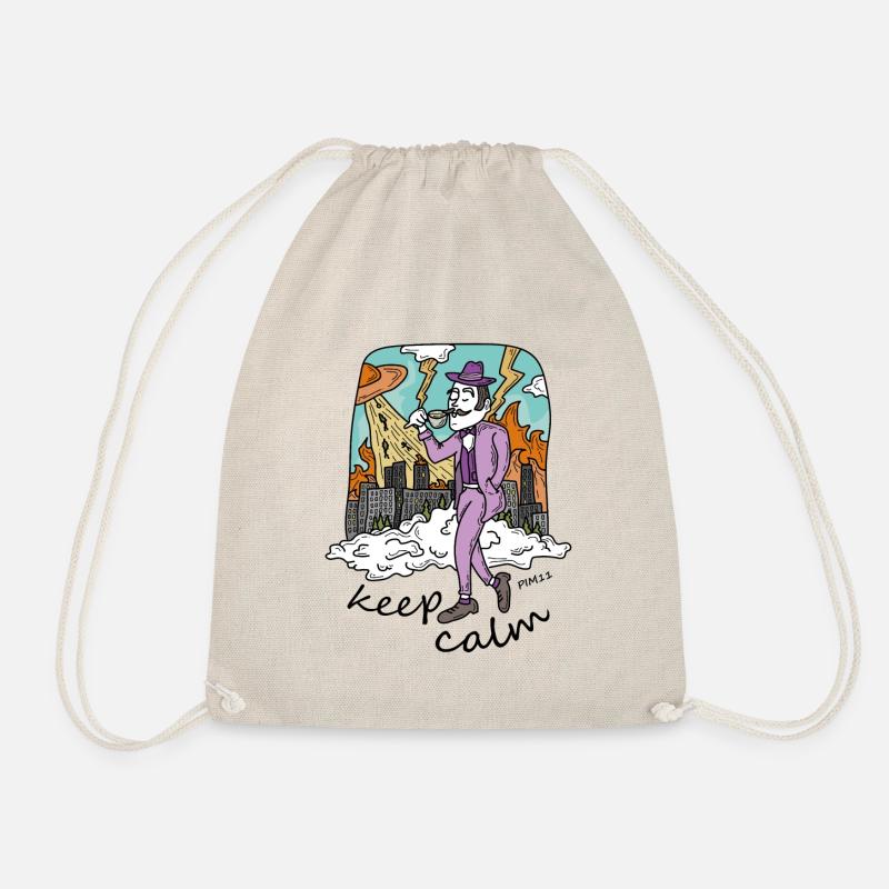 keep calm - Drawstring Bag - nature