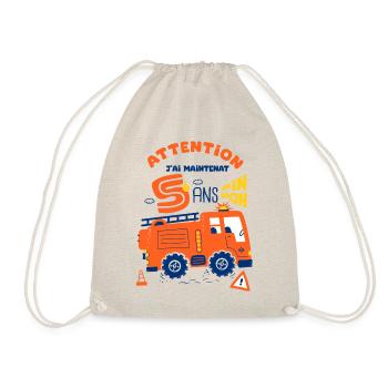 pompiers pour enfants 5 ans anniversaire - Sac de sport léger - nature - Devant