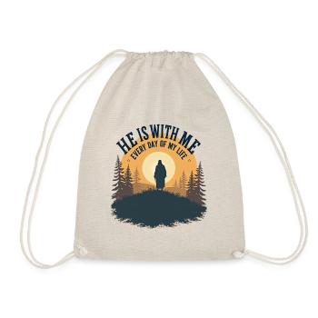 He is with me every day - Drawstring Bag - nature - Front