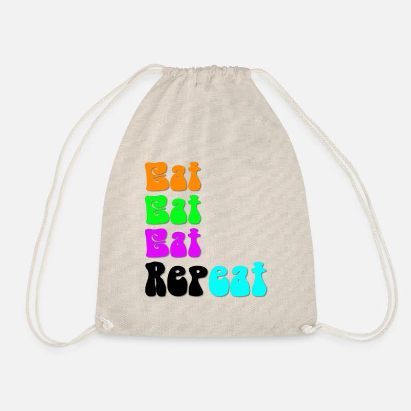eat repeat - Turnbeutel - Natur