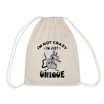 I'm not crazy I'm just unique, Weird Mouse - Turnbeutel - Natur - Vorne