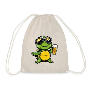Tortue Après-Ski Bière Bande dessinée - Sac de sport léger - nature - Devant