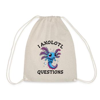 I axolotl questions - Drawstring Bag - nature - Front
