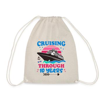 Cruising Through 10 Years Wedding Anniversary - Drawstring Bag - nature - Front