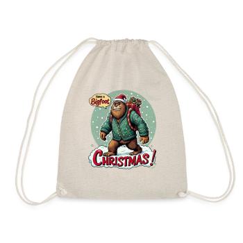 Bigfoot Christmas – Festive & Fun - Drawstring Bag - nature - Front