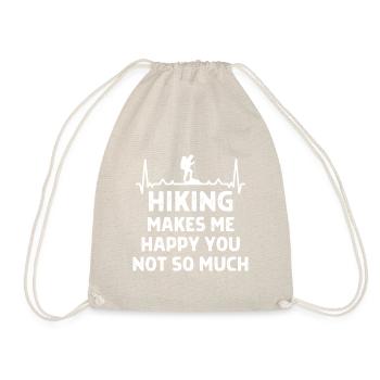 Klettern Kletterer Hiking Sprüche Geschenk - Turnbeutel - Natur - Vorne