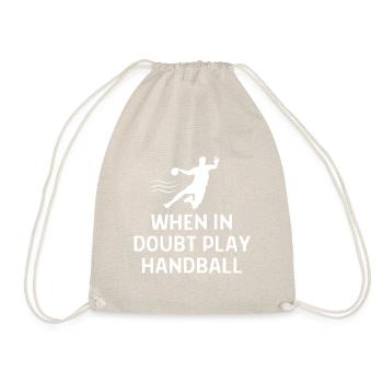 Handball Handballer Spruch Geschenk - Turnbeutel - Natur - Vorne