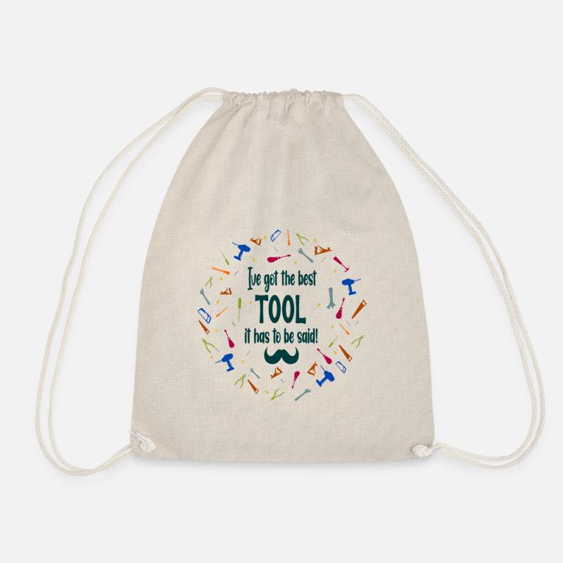 Builders Toolbox "I've Got the Best Tool" (W2) - Drawstring Bag - nature
