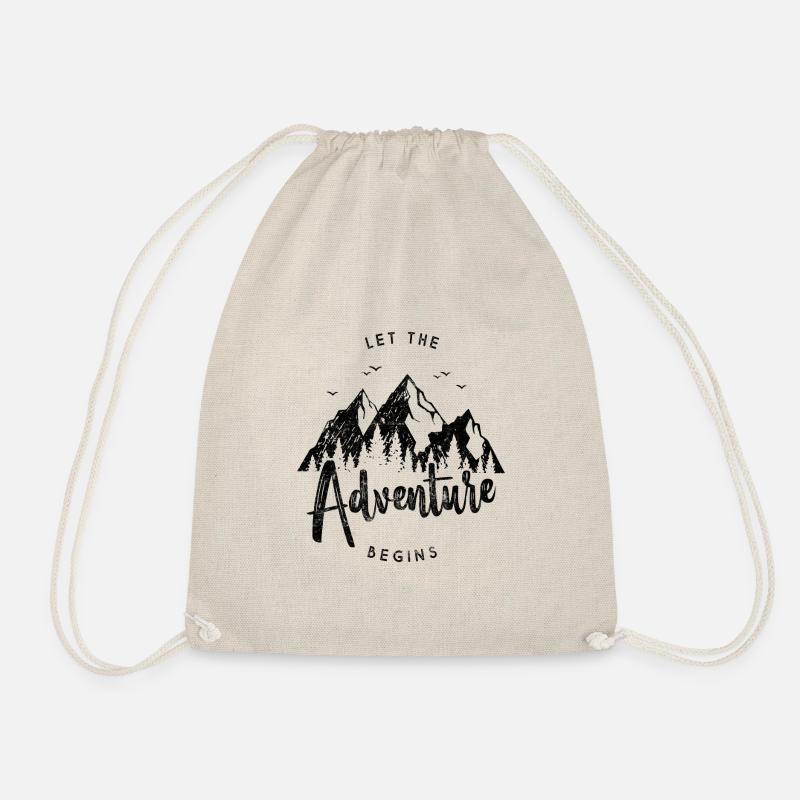 Mountain mountains adventure - Drawstring Bag - nature
